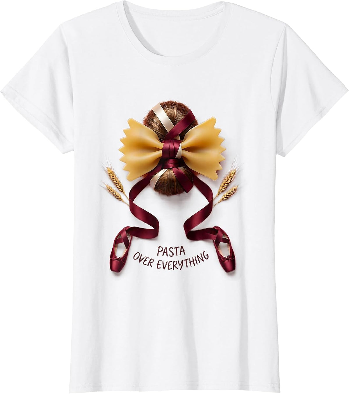 Pasta Over Everything Italian Food Lover Design T-Shirt - White