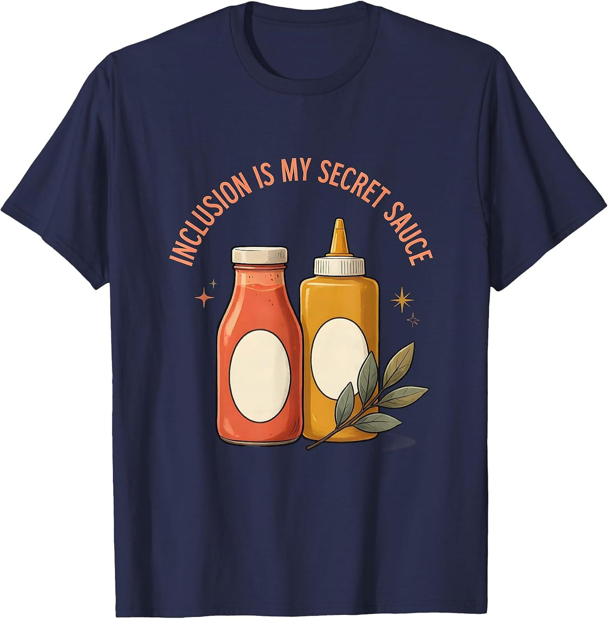 Inclusion Is My Secret Sauce Whimsical Special Education T-Shirt - Navy Blue