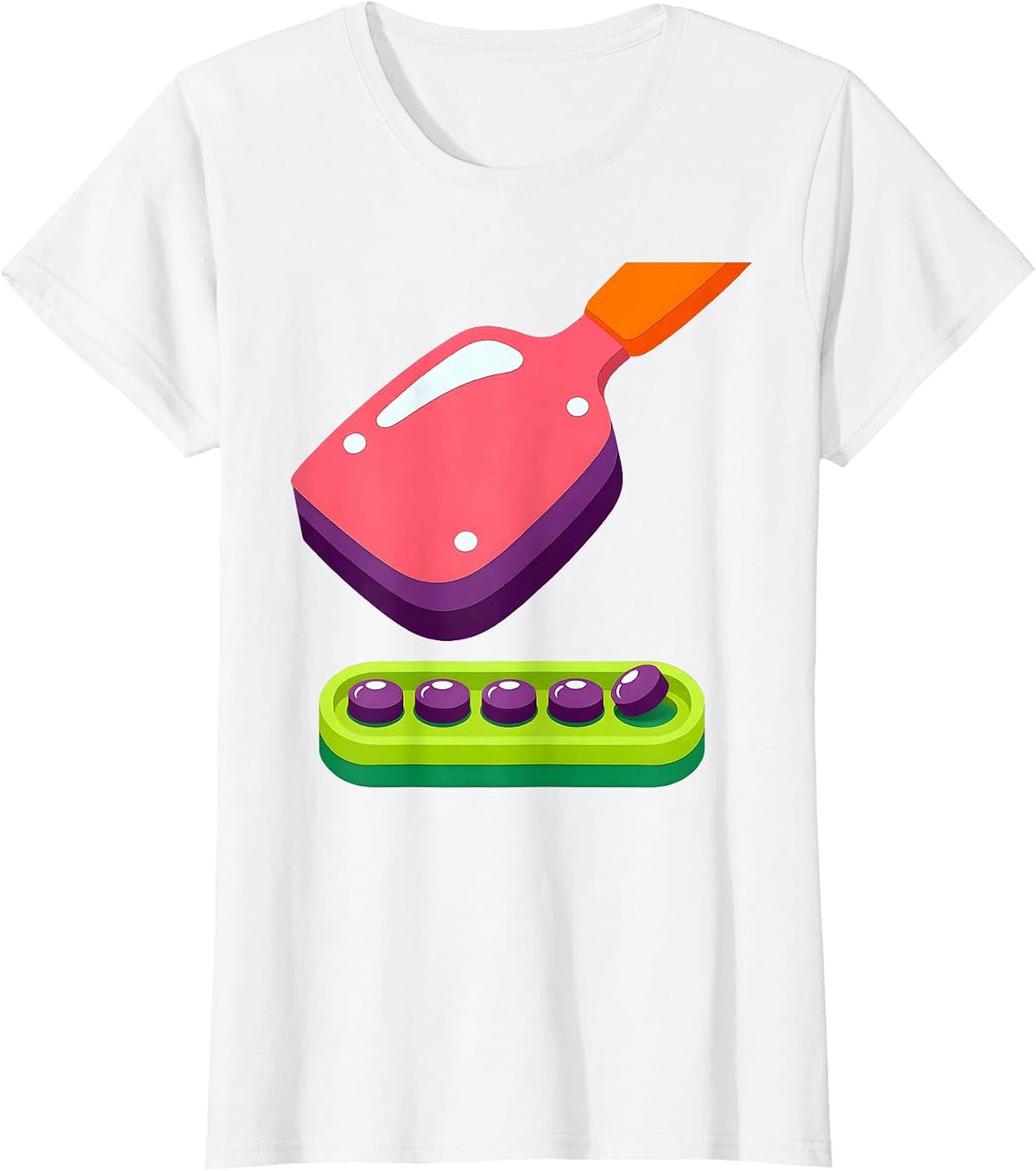 Women's Oversized Counting Spatula Pharmacy Tech Humor Cute T-Shirt - White
