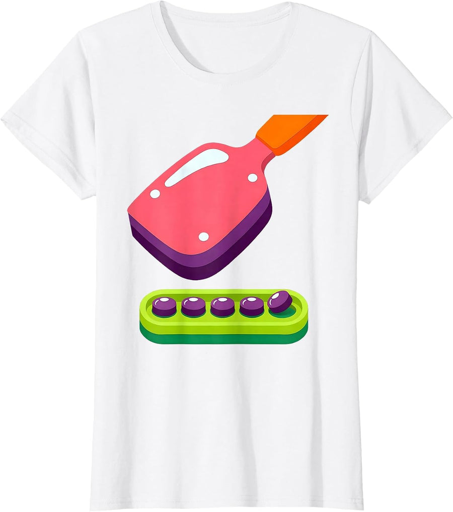 Women's Oversized Counting Spatula Pharmacy Tech Humor Cute T-Shirt - White