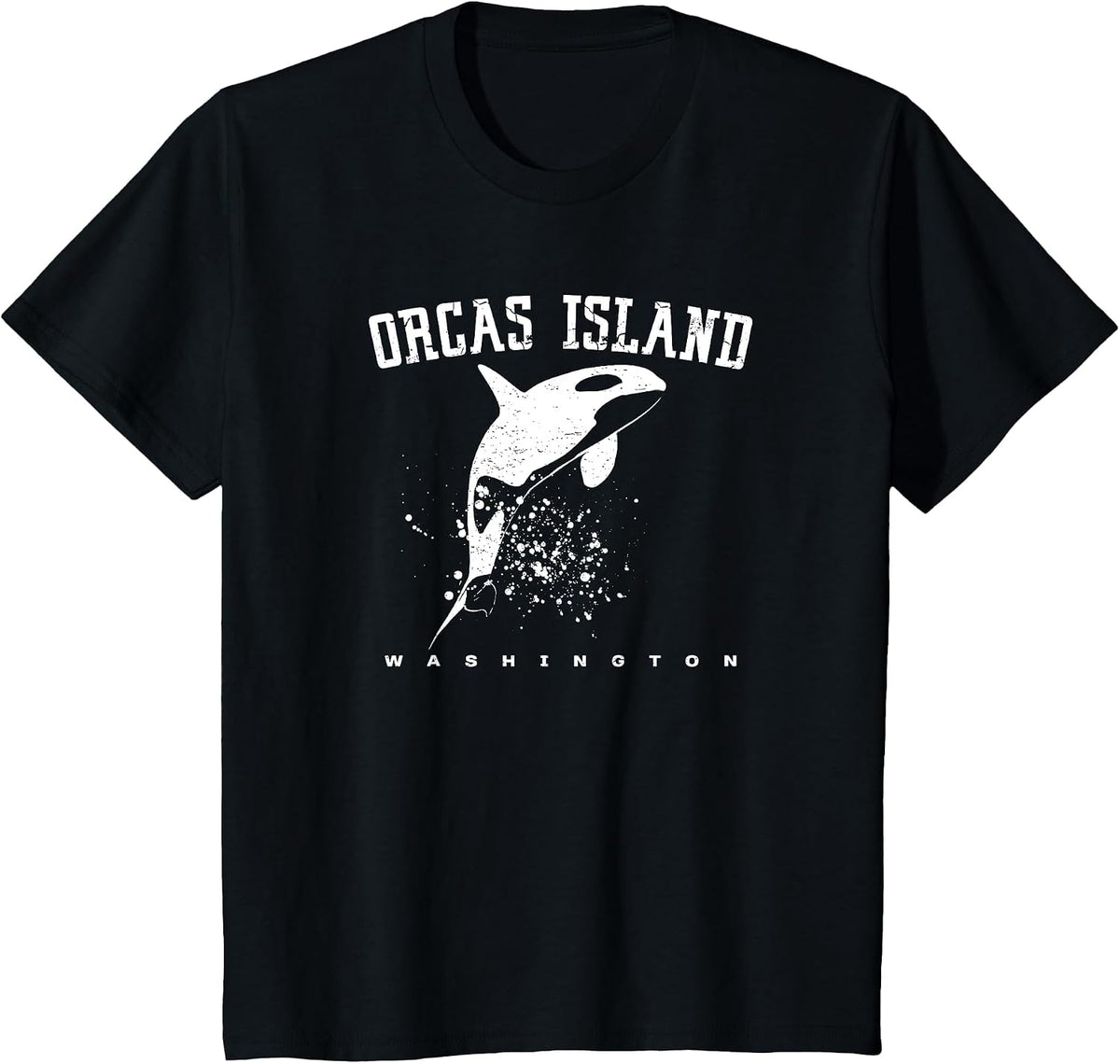 ORCAS Island Washington Killer Whale Dolphin Lover Souvenir T-Shirt - Black
