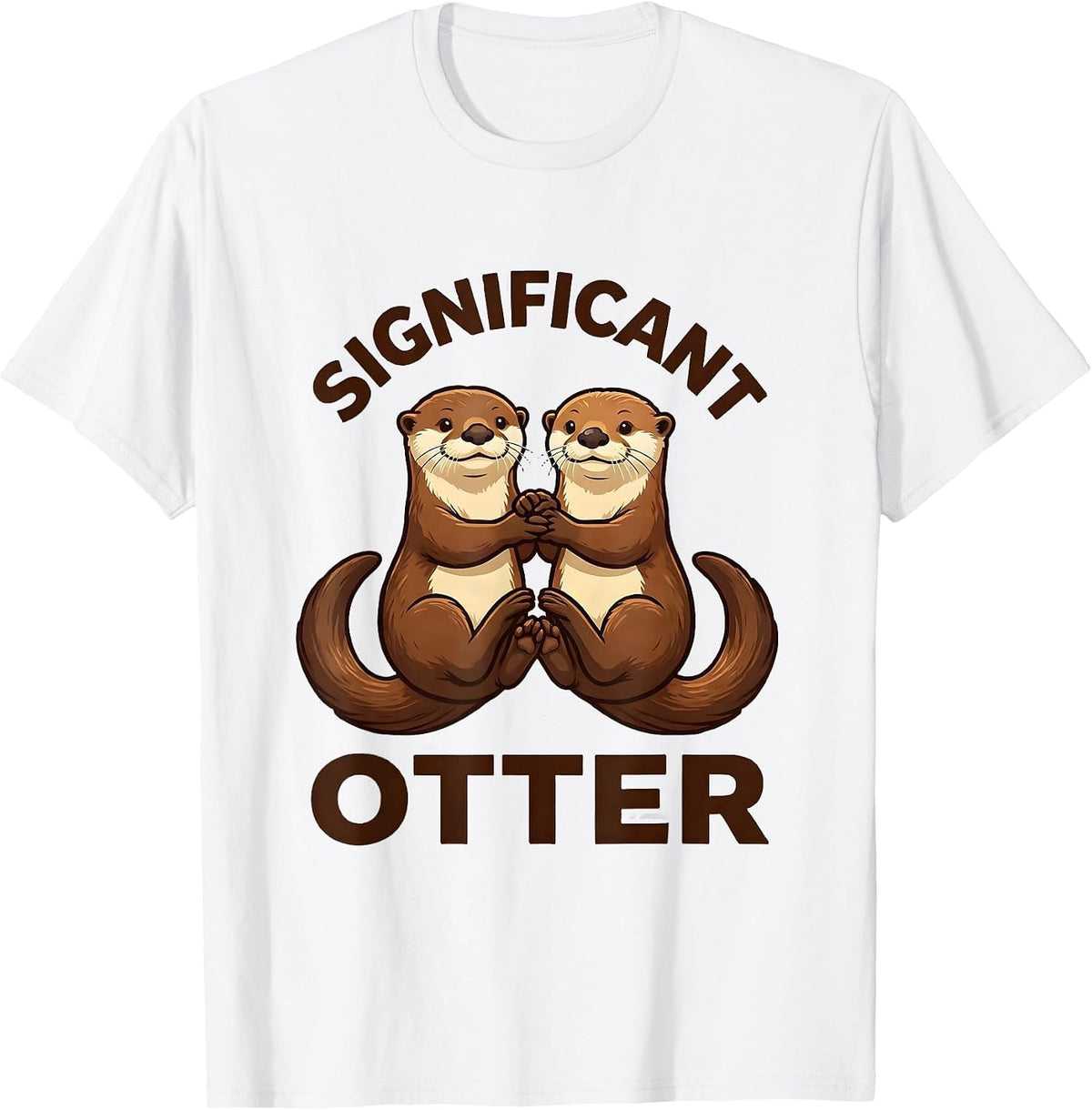 Men's Significant Otter Funny Otter Lover Gift For Kids Teens T-Shirt - White