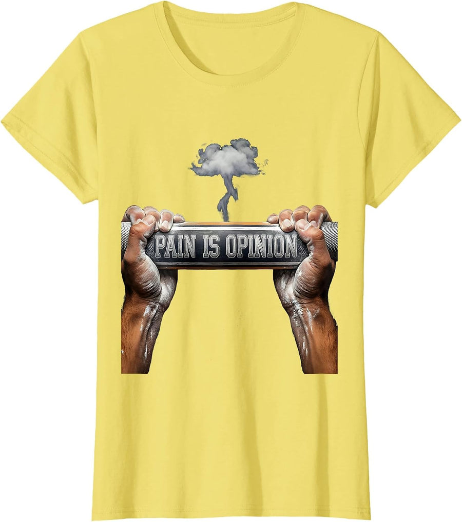 Pain Is Opinion Stoic Philosophy Quote Marcus Aurelius T-Shirt - Lemon Yellow