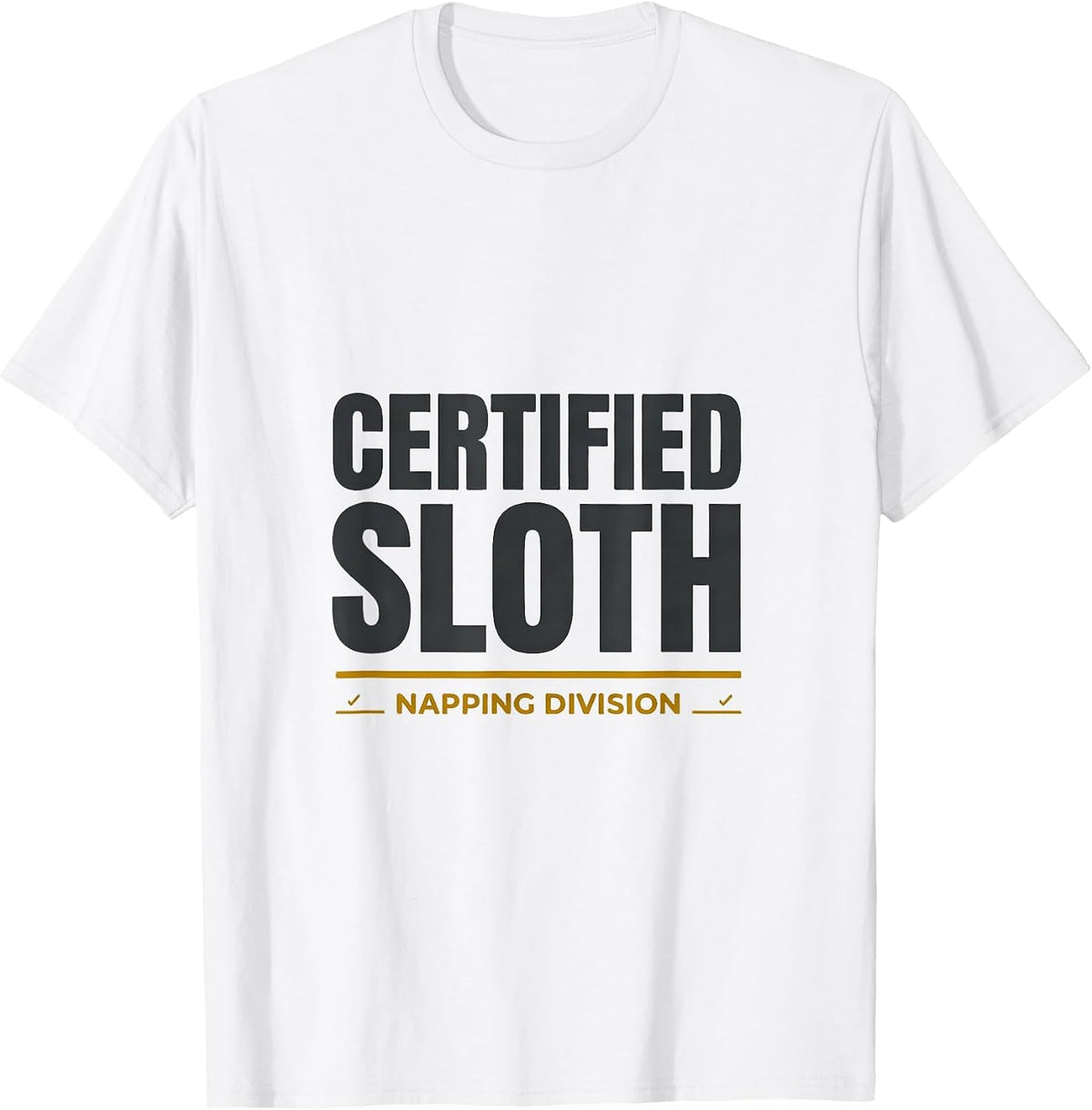 Men's Certified Sloth Napping Division Funny Sloth Humor Gift T-Shirt - White