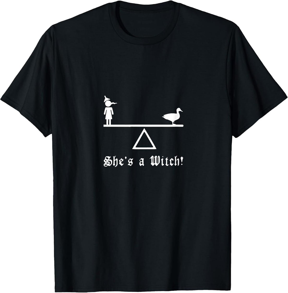 She's a Witch! Classic Movie Scene T-Shirt - Black
