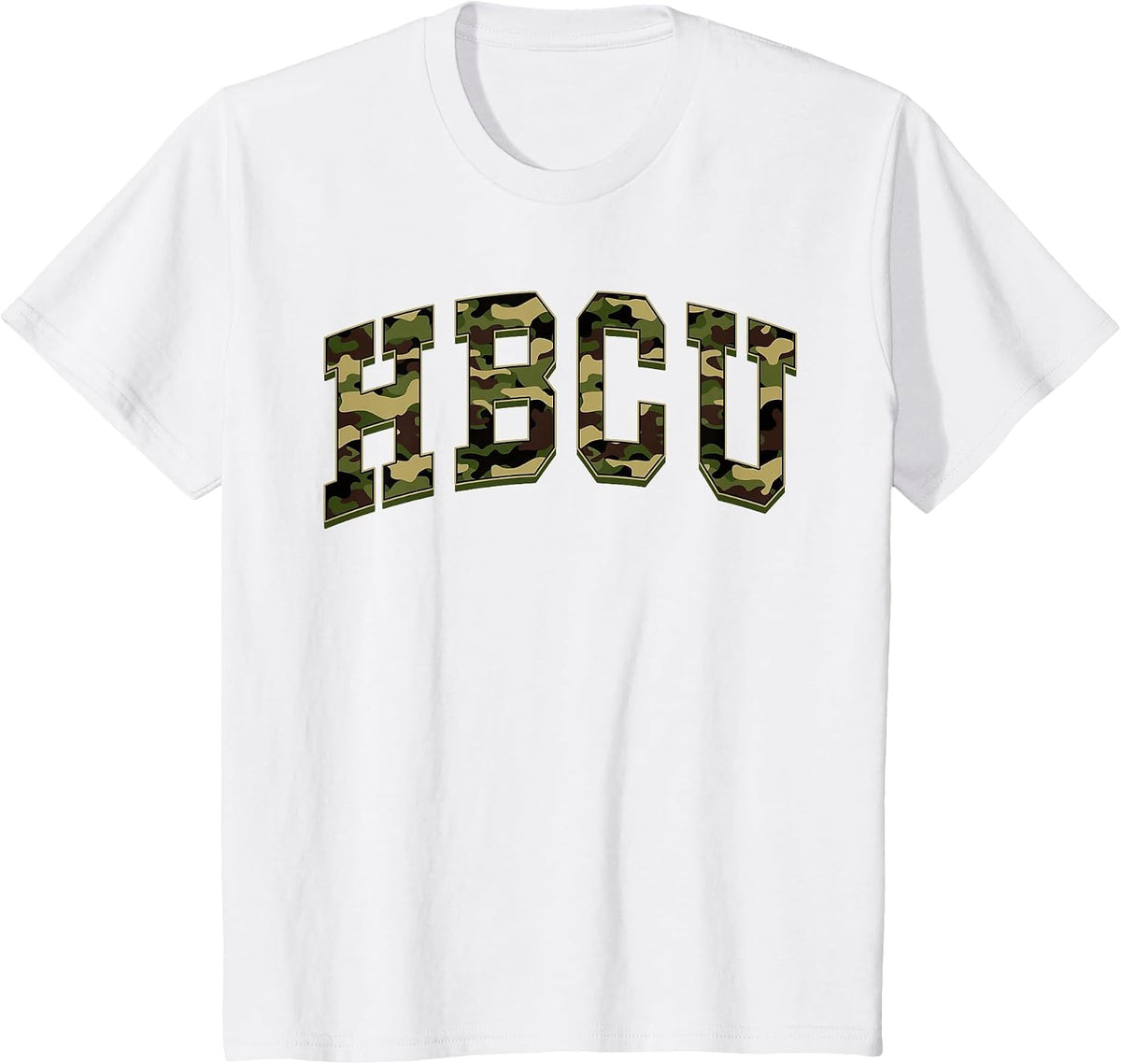 HBCU Camo Camouflage Black University College T-Shirt - White