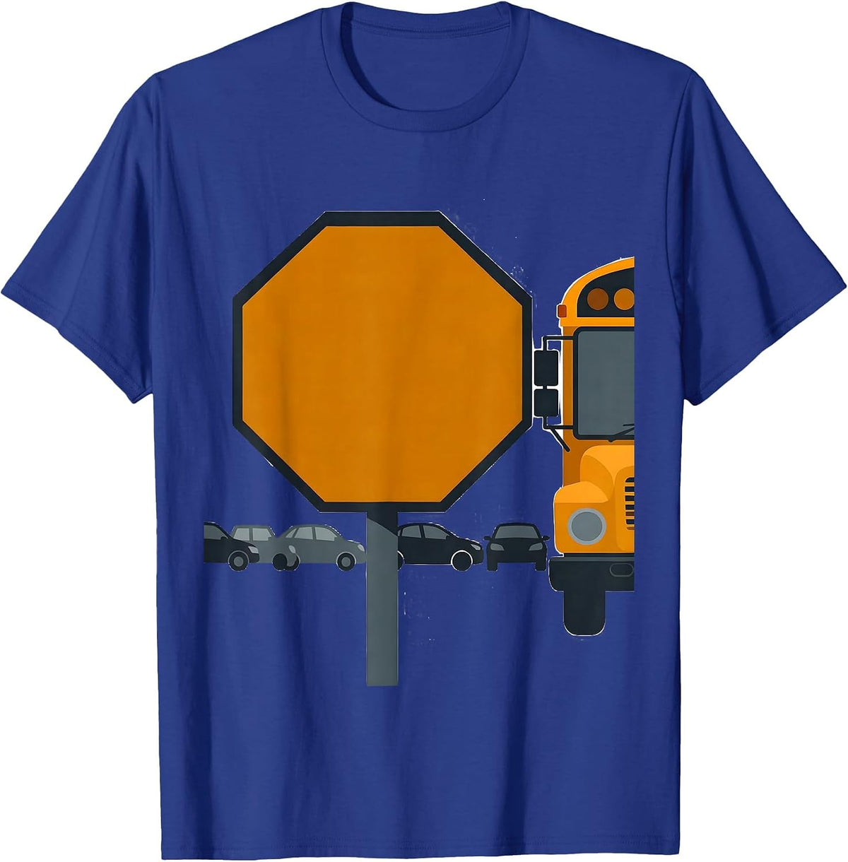 Men's School Bus Stop Arm Humor Driver Appreciation T-Shirt - Royal Blue