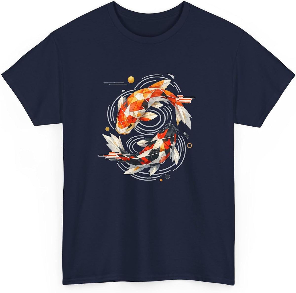 Koi Fish — Regular Fit T-Shirt - Navy