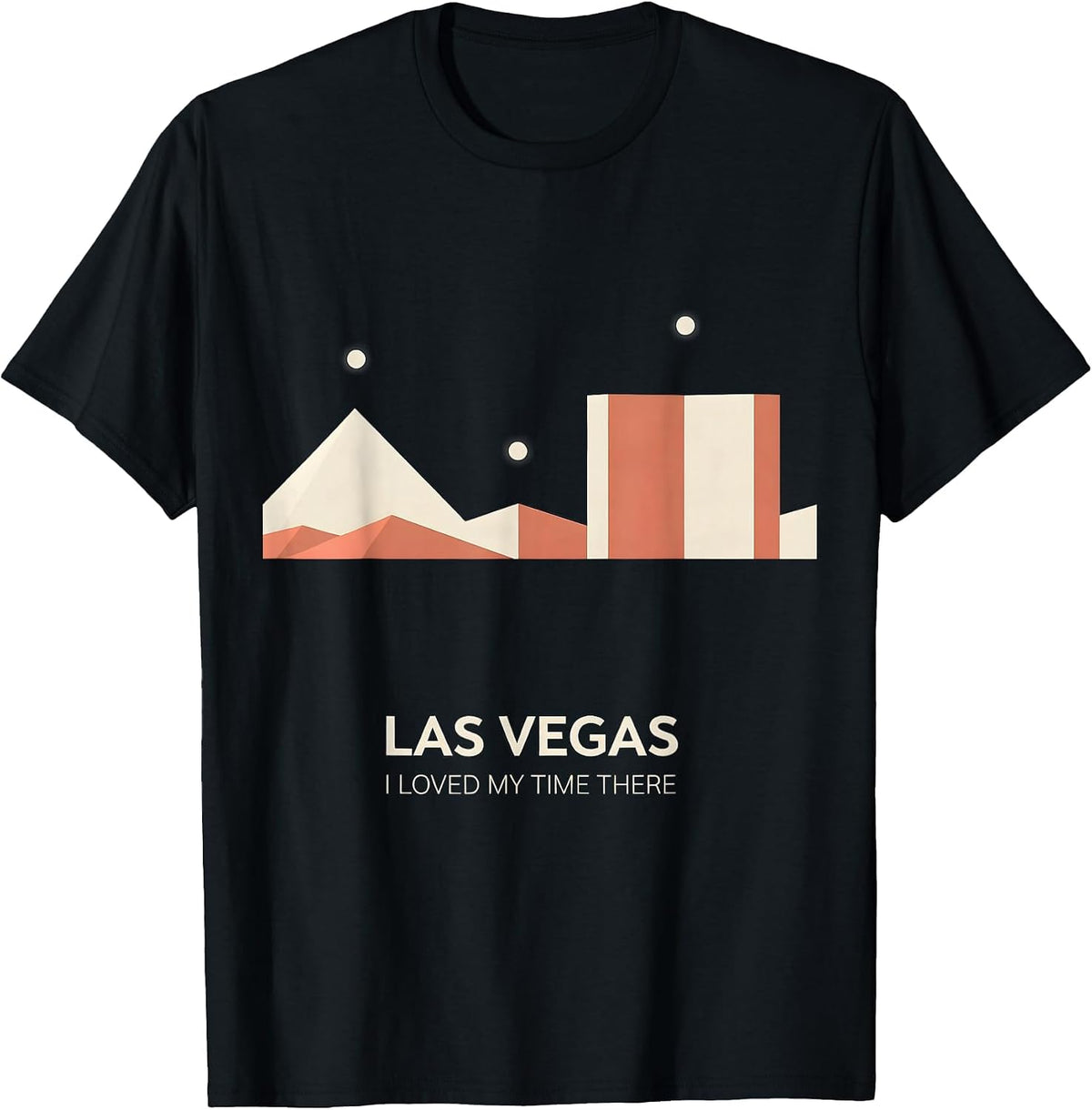 Men's Las Vegas I Loved My Time There Minimalist Skyline Souvenir T-Shirt - Black