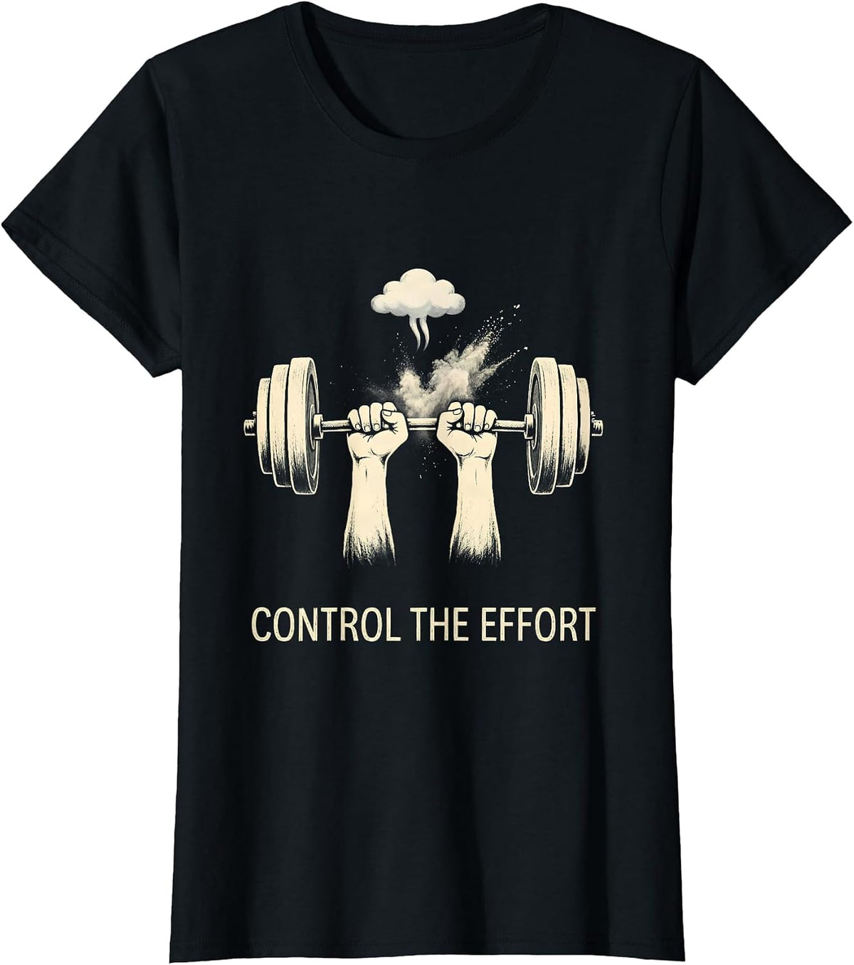 Women's Control The Effort Stoic Philosophy Quote Marcus Aurelius T-Shirt - Black