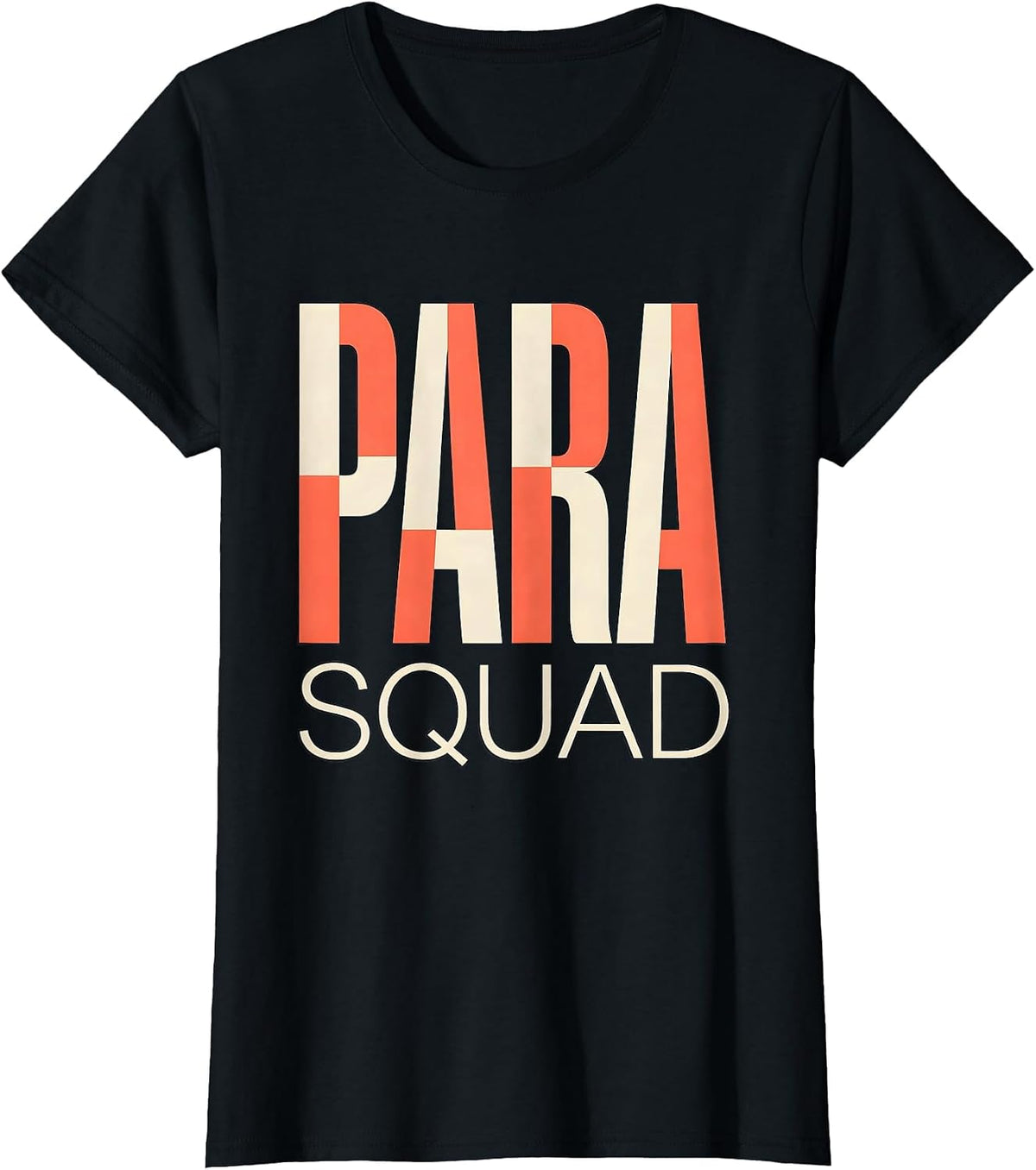 Women's Para Squad Back To School Appreciation Day Tie Dye Work T-Shirt - Black