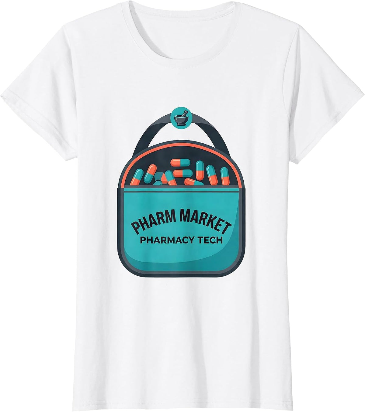 Pharm Market Pharmacy Tech Funny Pharmacist Pharmacy T-Shirt - White