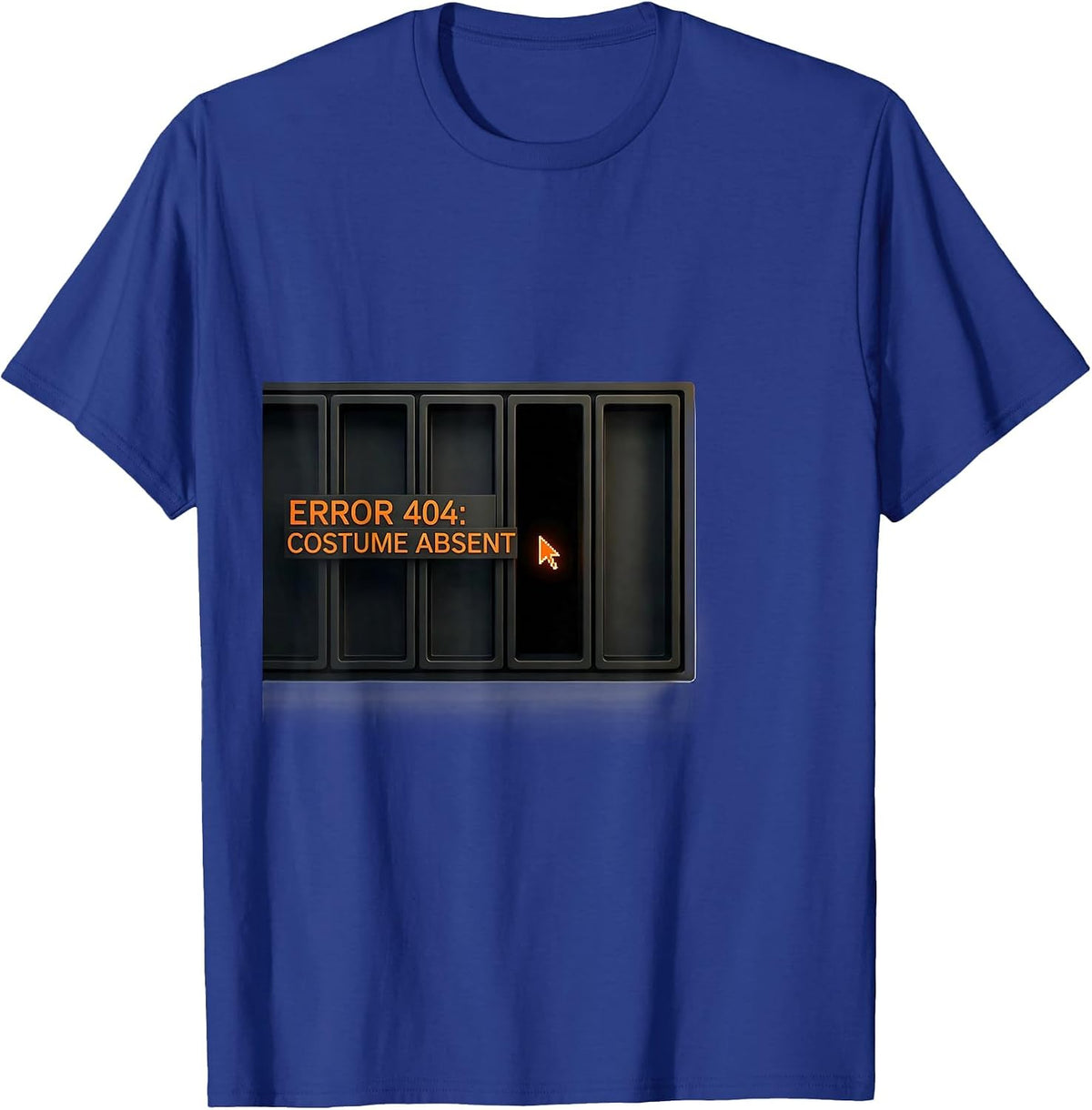 Men's Error 404 Costume Absent Funny Lazy Halloween Geek Humor T-Shirt - Royal Blue