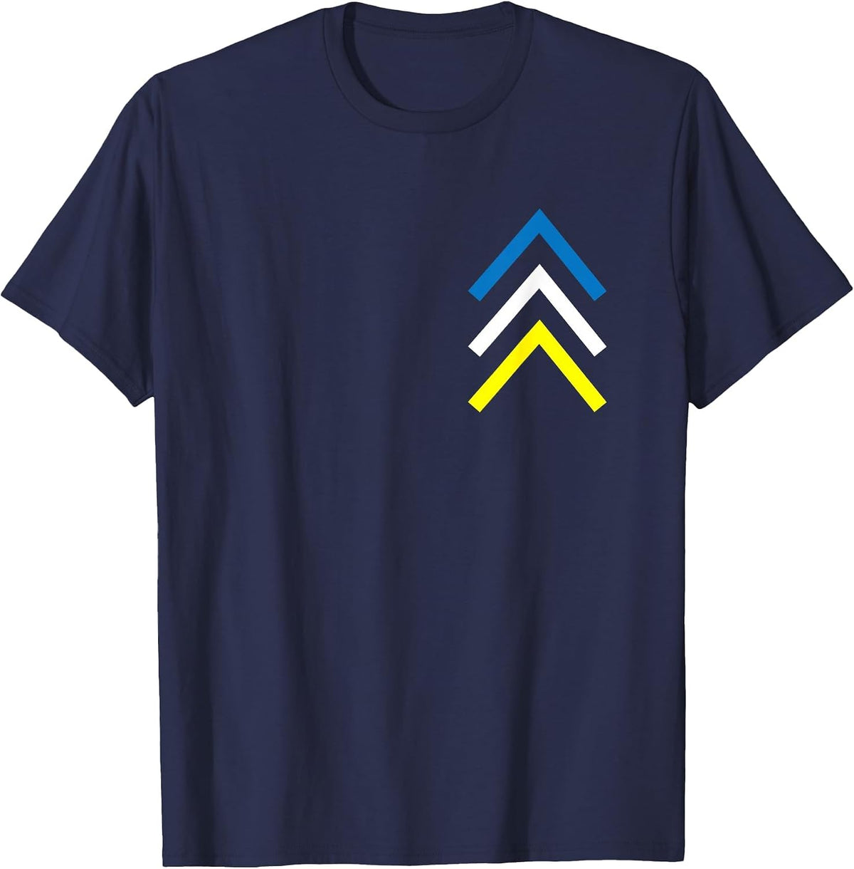 Down Syndrome Three Chromosome Arrows Awareness Month T-Shirt - Navy Blue