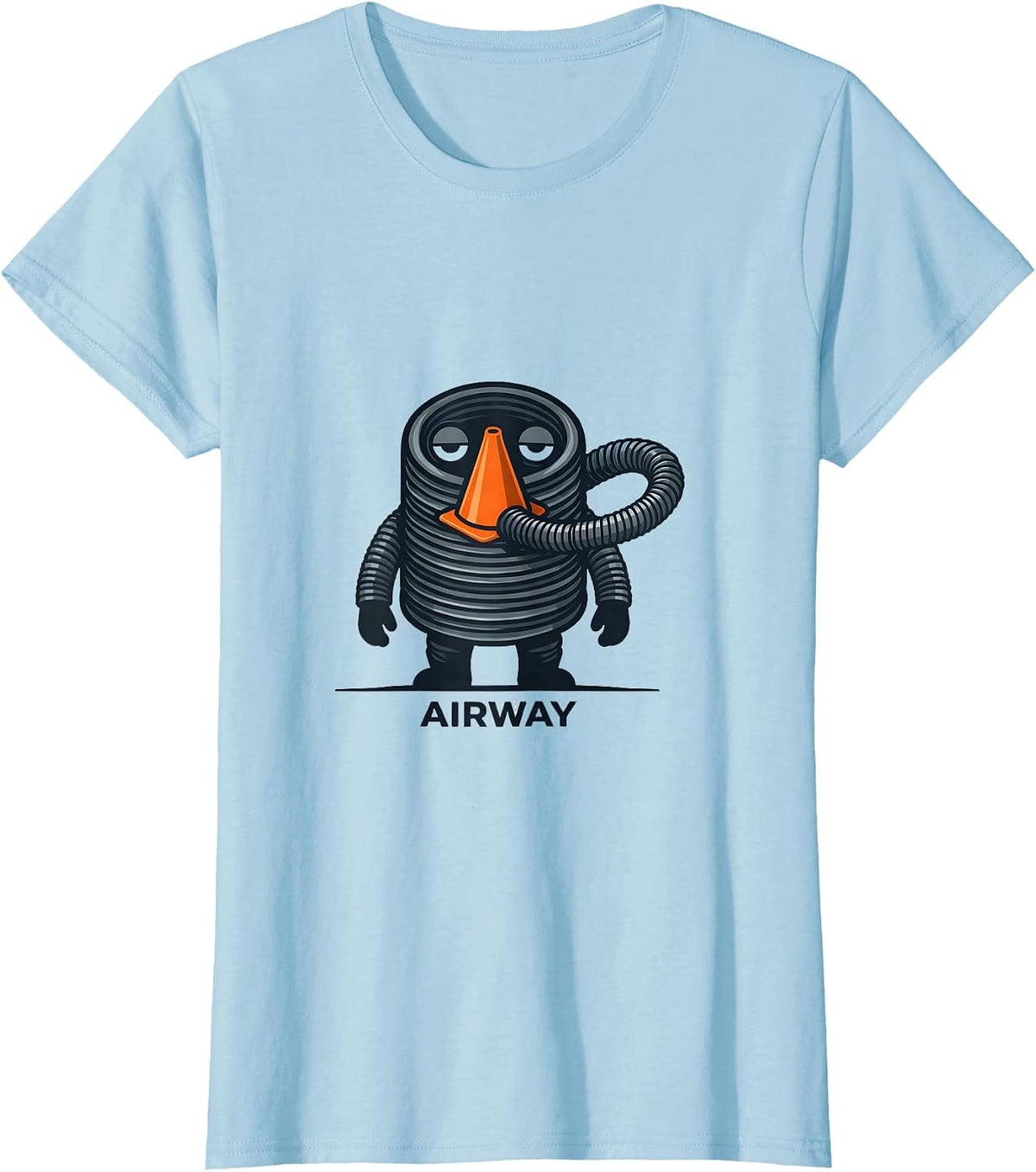 Women's Airway Respiratory Therapist RT Care Week Pulmonology T-Shirt - Baby Blue