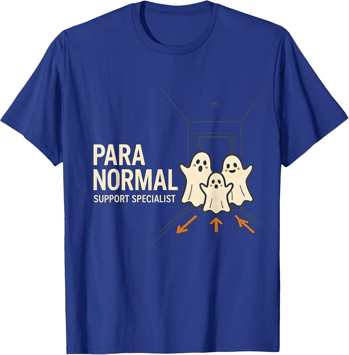 Para Normal Support Specialist Funny Ghost Paraprofessional T-Shirt - Royal Blue