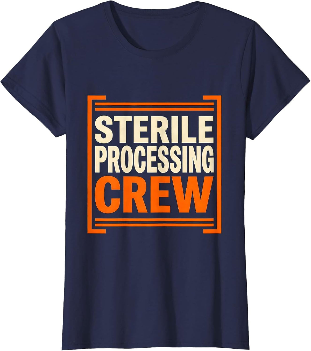 Women's Sterile Processing Crew Funny SPD Tech Medical Humor T-Shirt - Navy Blue