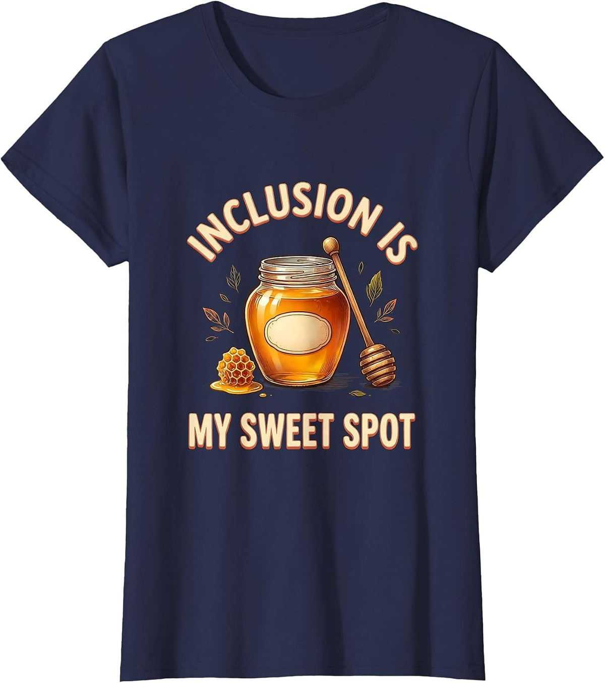 Women's Inclusion Is My Sweet Spot Whimsical Special Education T-Shirt - Navy Blue