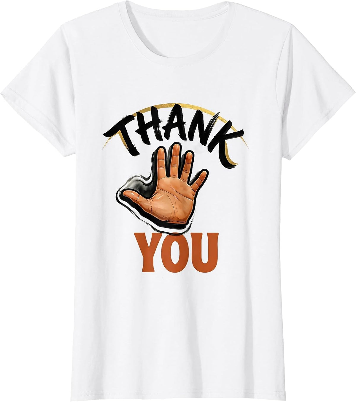 Thank You Sign Language Teacher Deaf Awareness ASL T-Shirt - White