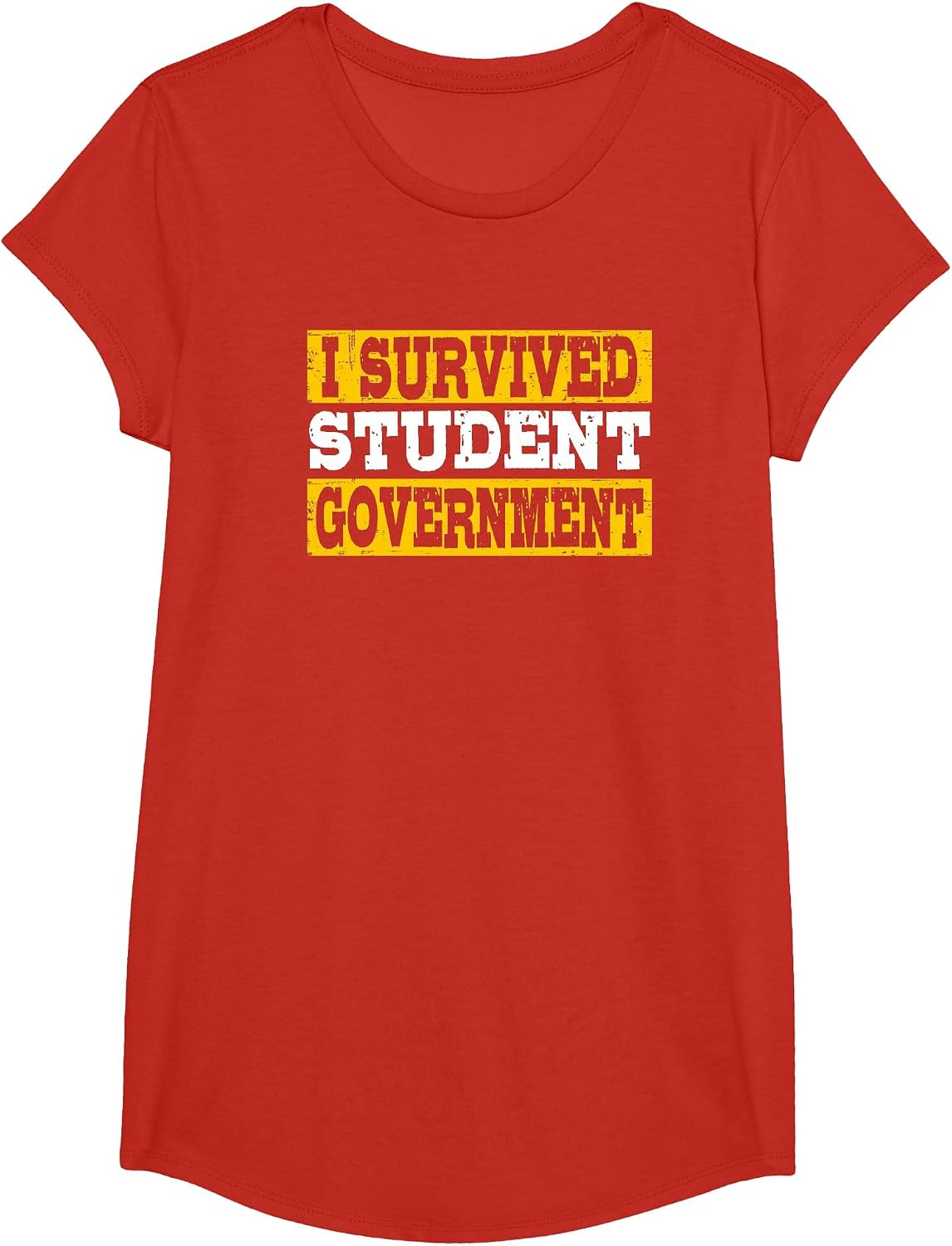 I Survived Student Government T-Shirt - Girls Red