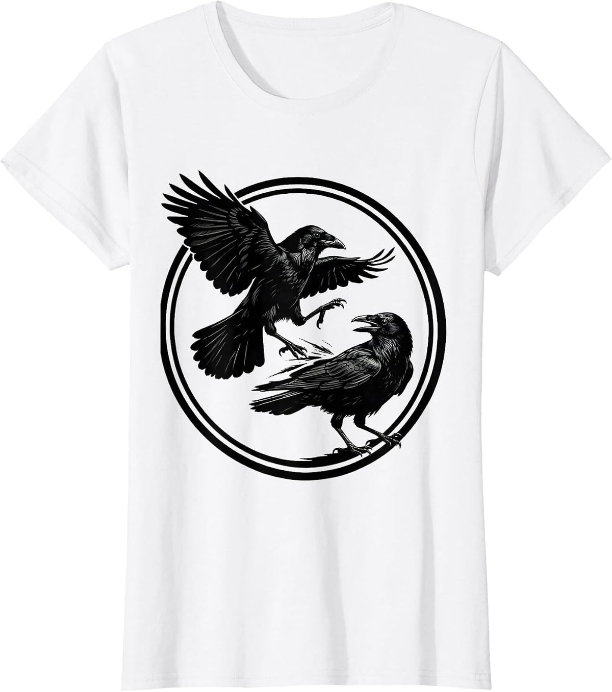 Fawk Off Crow Funny Bird Illustration T-Shirt - White