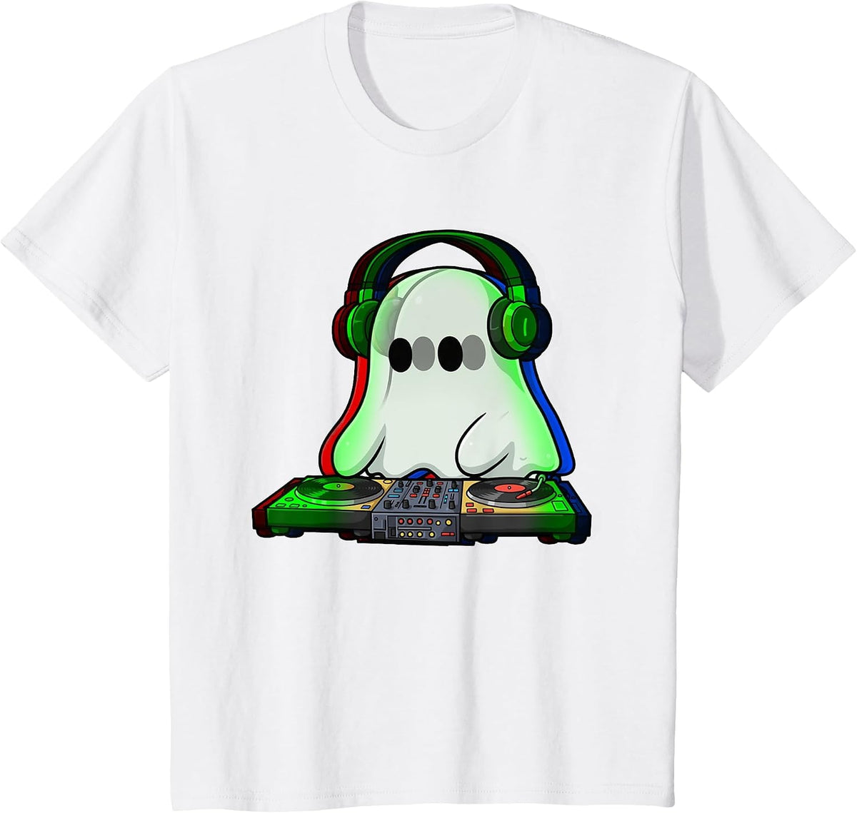 House Music Ghost Rave DJ Halloween Celebration Festival T-Shirt - White