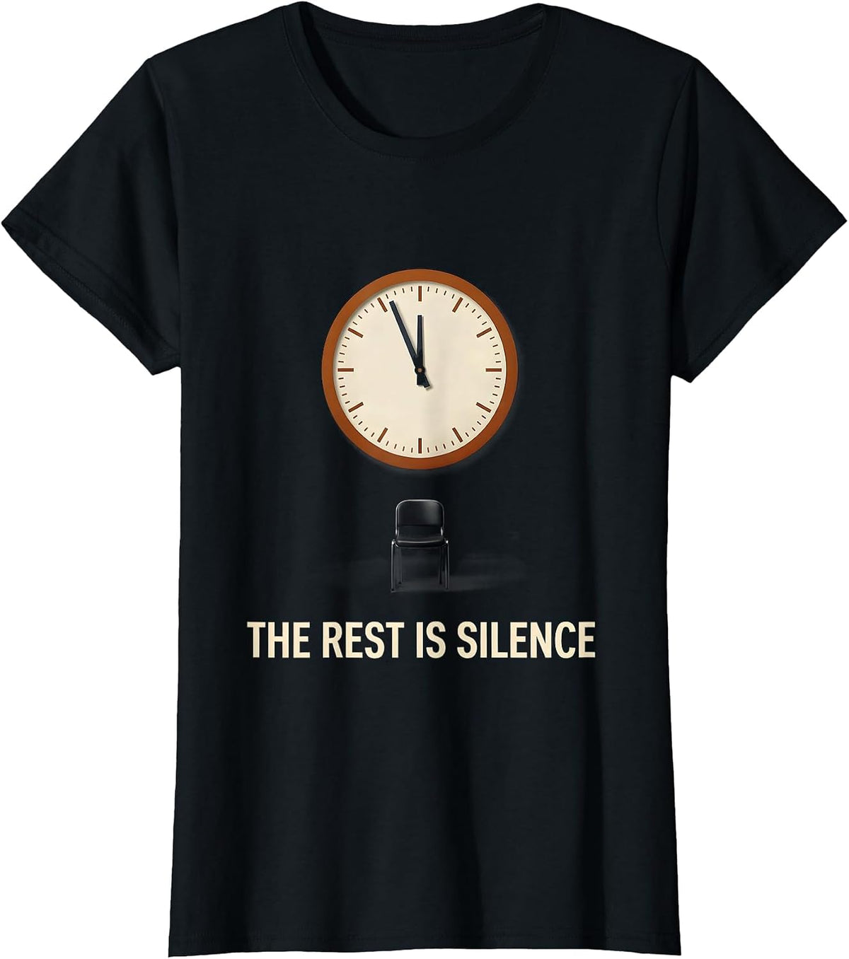 The Rest Is Silence Witty Shakespeare Literary Humor Drama T-Shirt - Black