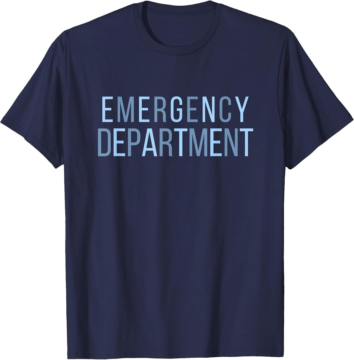 Emergency Department ER Tech Emergency Room Nurse T-Shirt - Navy Blue