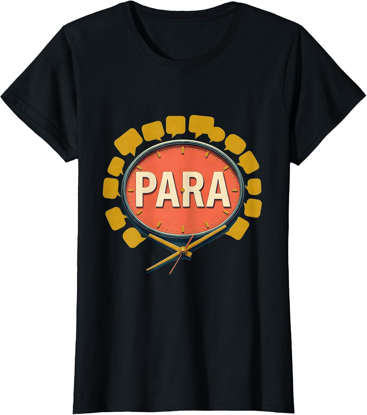 Para Midcentury Modern School Paraprofessional Teacher Aide T-Shirt - Black