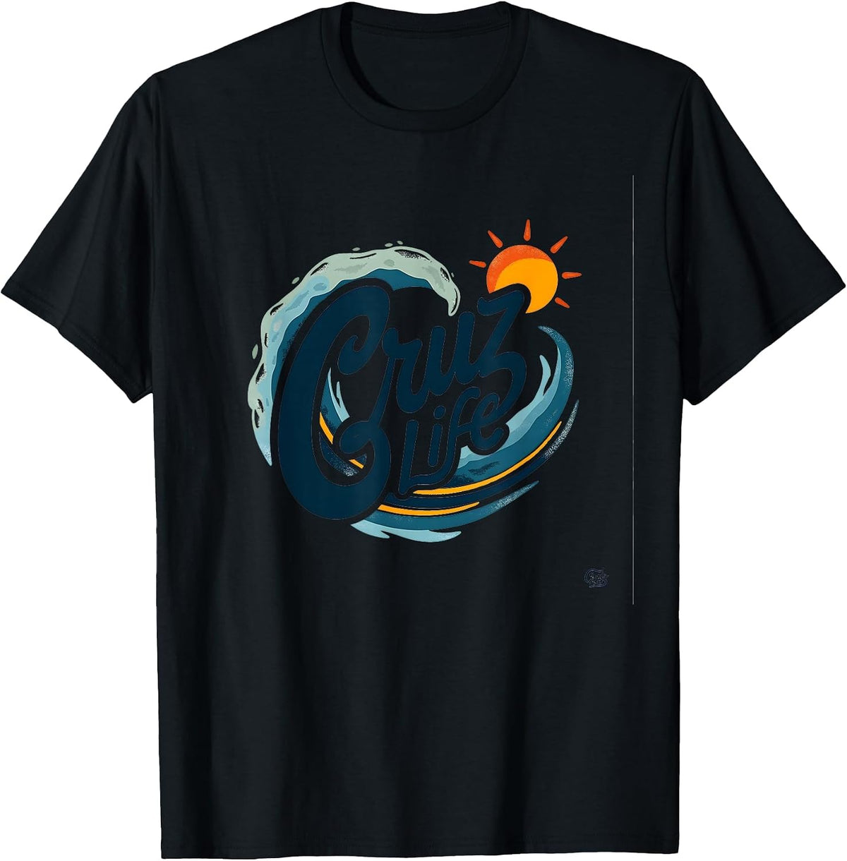 Mademark Surfing T-Shirt - Black-santa Cruz Life Surf Wave Sun Graphic T-shirt