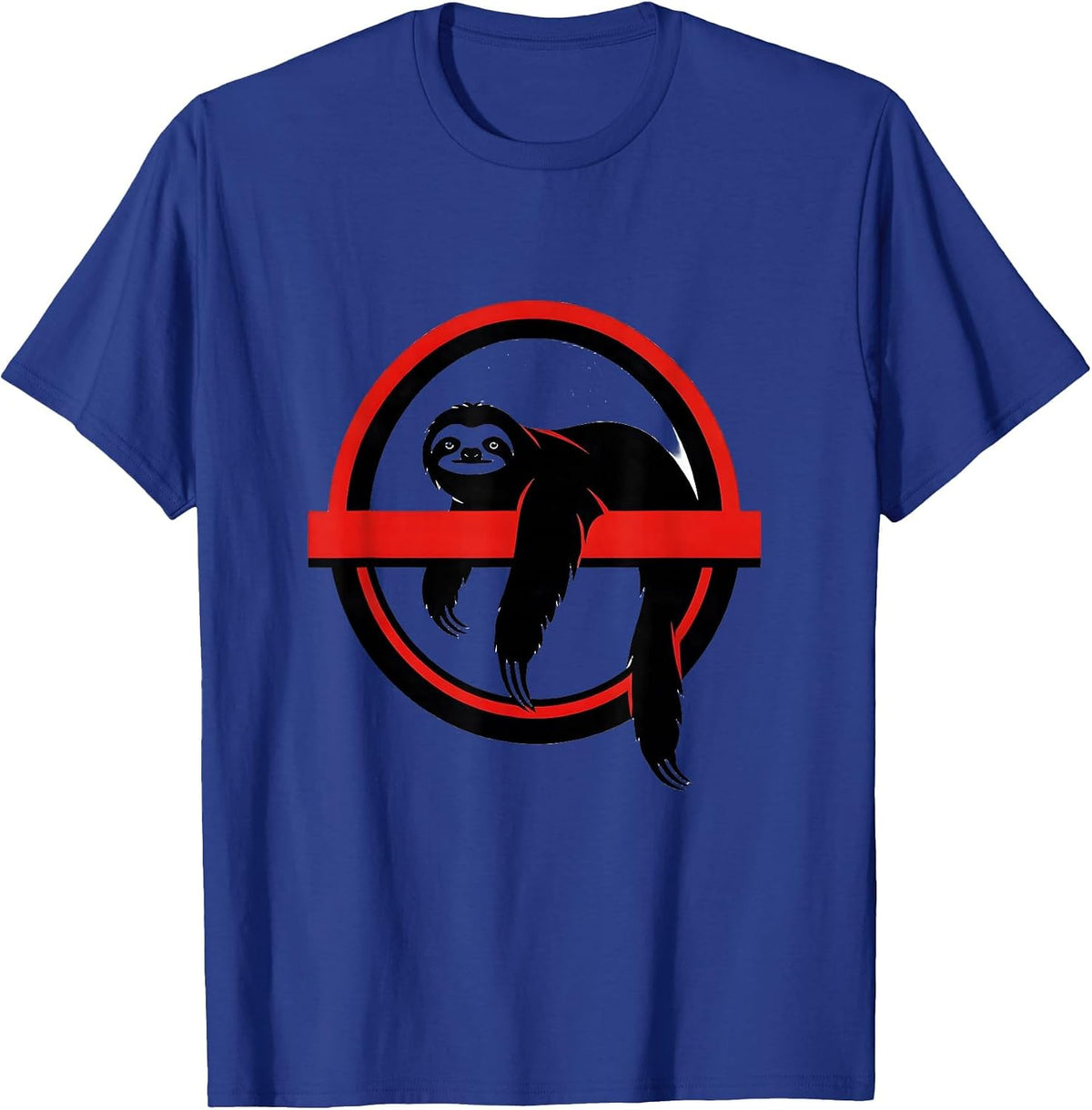 Men's Sloth Seal Minimalist Funny Pajama Sleepover Gift T-Shirt - Royal Blue