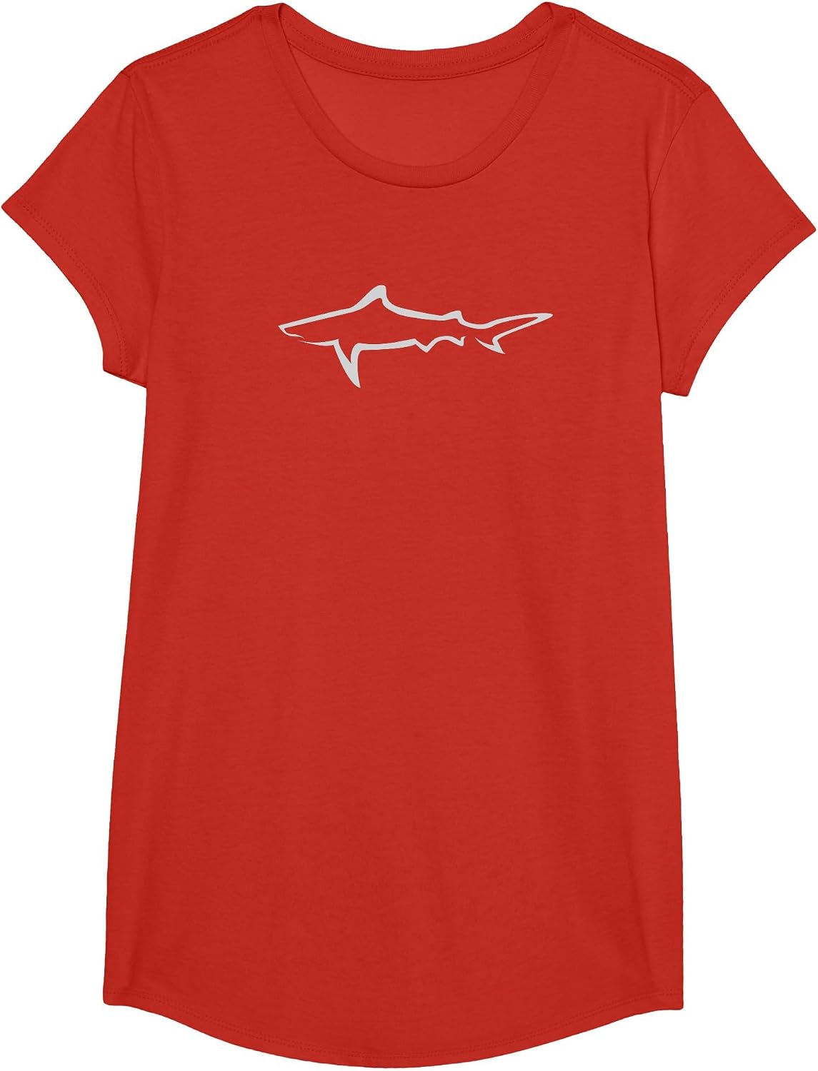 Ocean Life Shark Design by KP T-Shirt - Girls Red