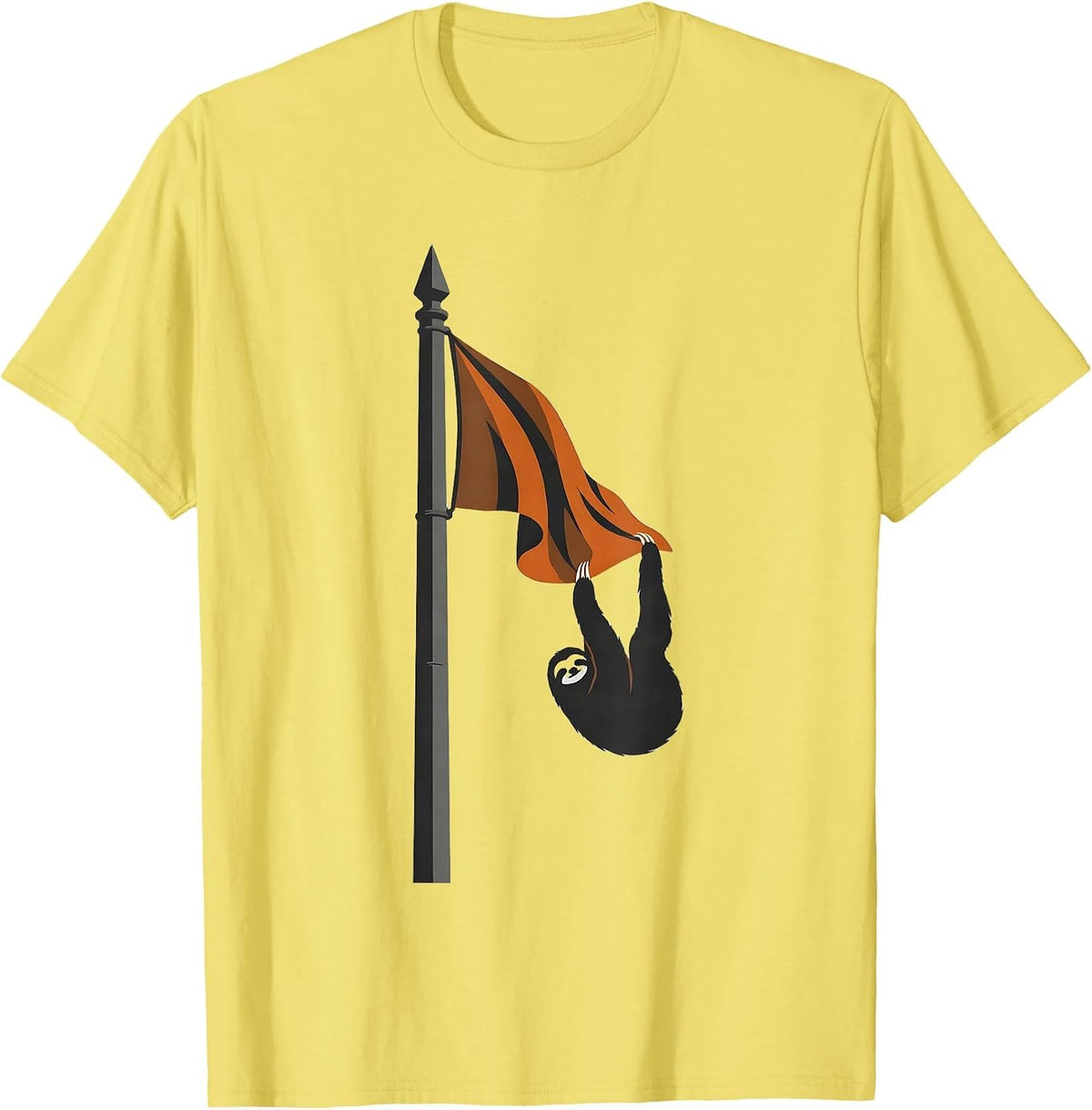 Men's Slack Sloth Minimalist Funny Lazy Humor T-Shirt - Lemon Yellow
