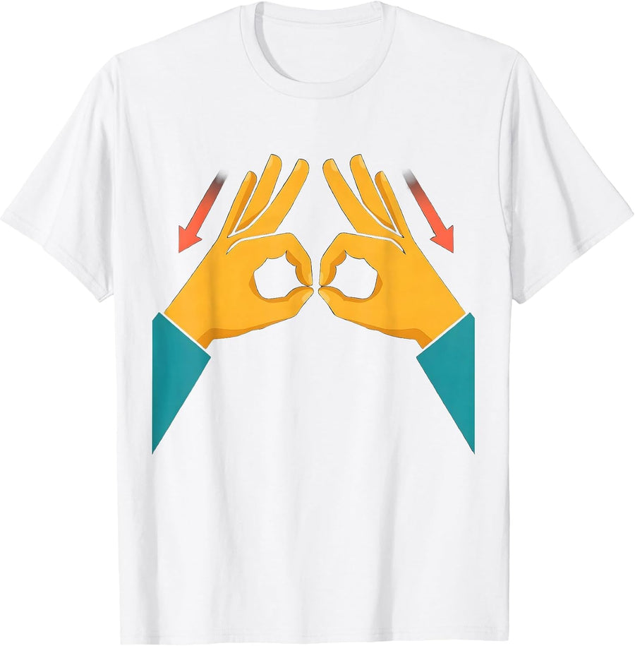 Men's ASL Safety Sign Language Teacher Deaf Awareness T-Shirt - White