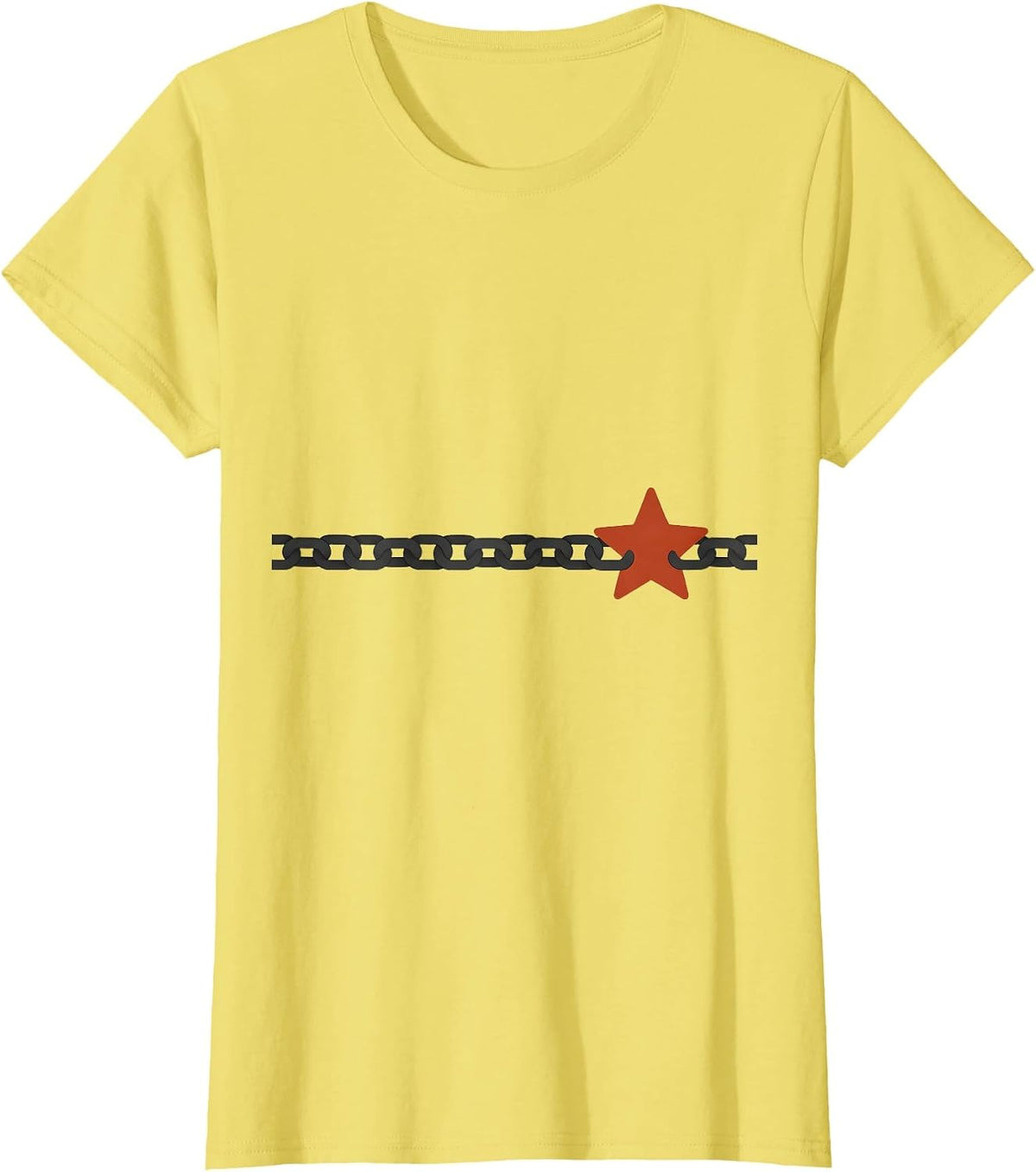 Broken Chain Star Teacher Winter Break Countdown Humor T-Shirt - Lemon Yellow