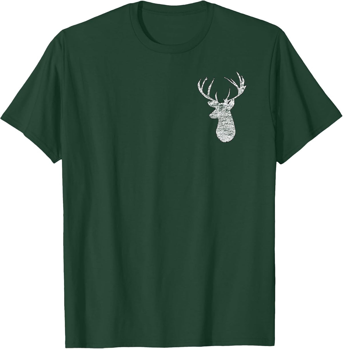 Deer Hunting Camo Flag 2-Sided T-Shirt - Dark Green