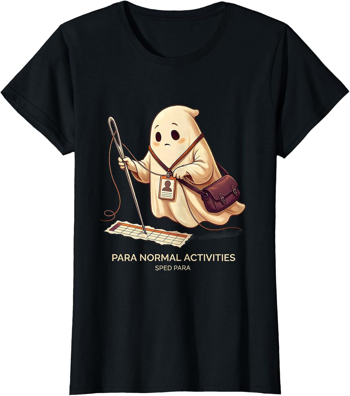 Para Normal Activities SPED Para Ghost Halloween T-Shirt - Black