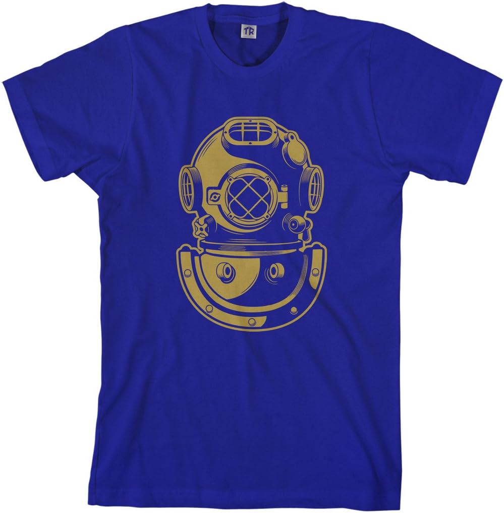 Threadrock Men's Deep Sea Diver Helmet T-Shirt - Royal Blue