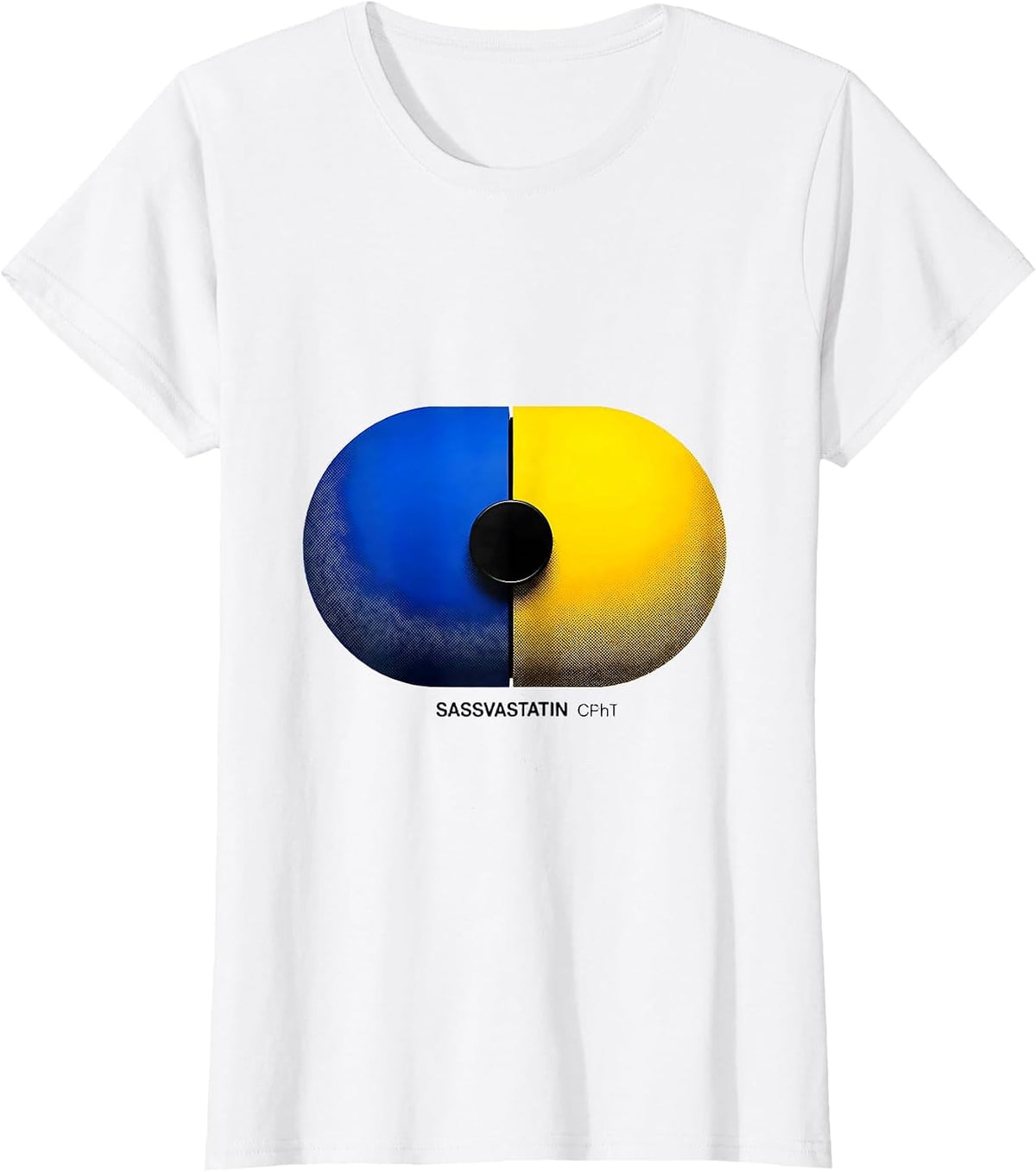 Sassvastatin, CPhT Funny Pharmacy Tech Pharmacist Pun T-Shirt - White