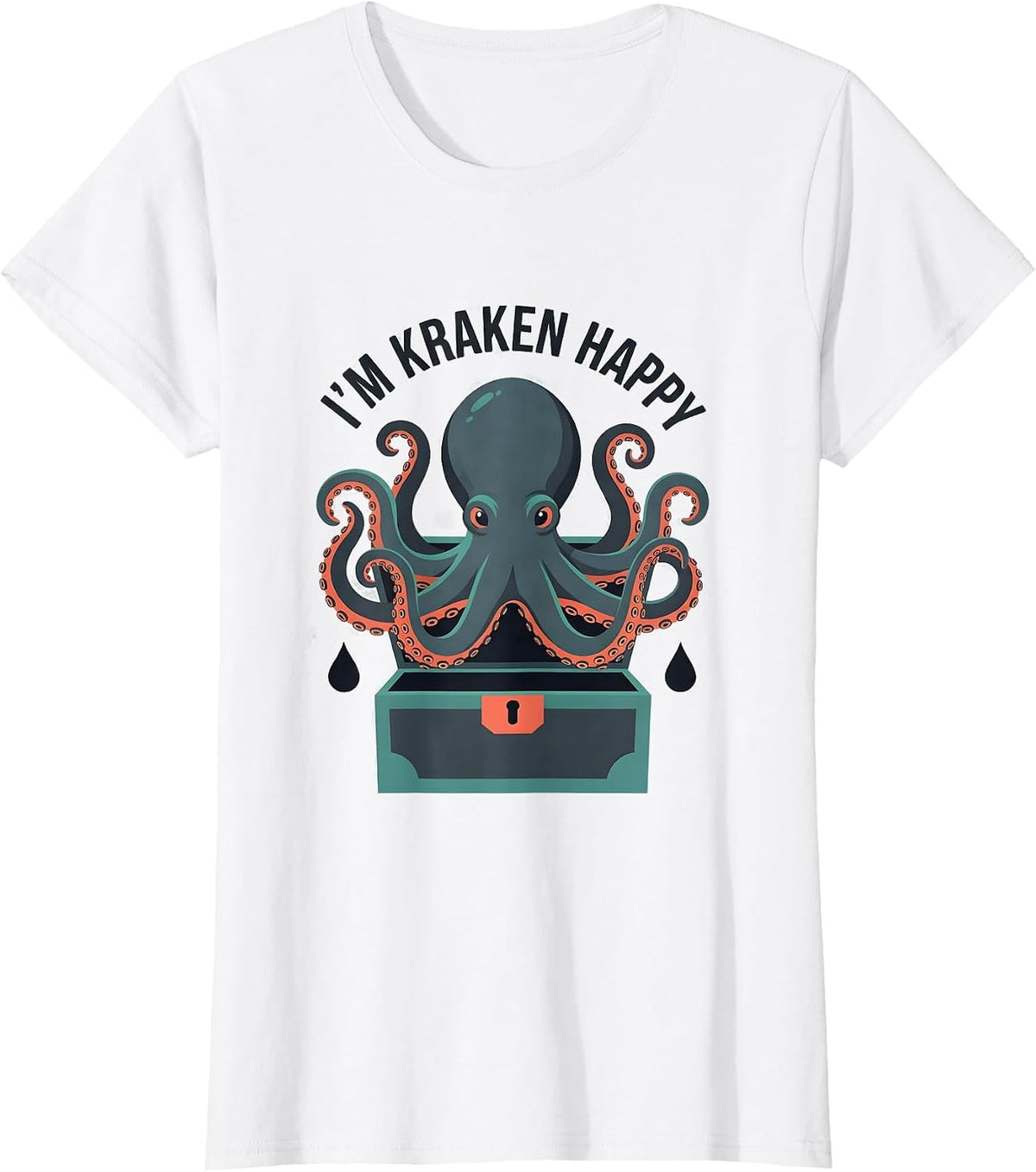 Women's I'm Kraken Happy Vintage Octopus Sea Monster Lover Gift T-Shirt - White