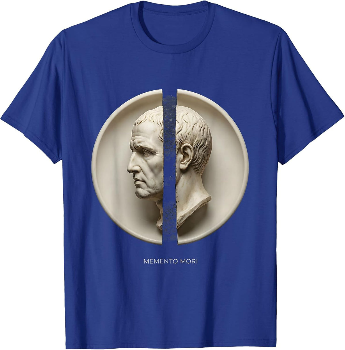 Memento Mori Minimalist Philosopher Stoic Philosophy Quote T-Shirt - Royal Blue