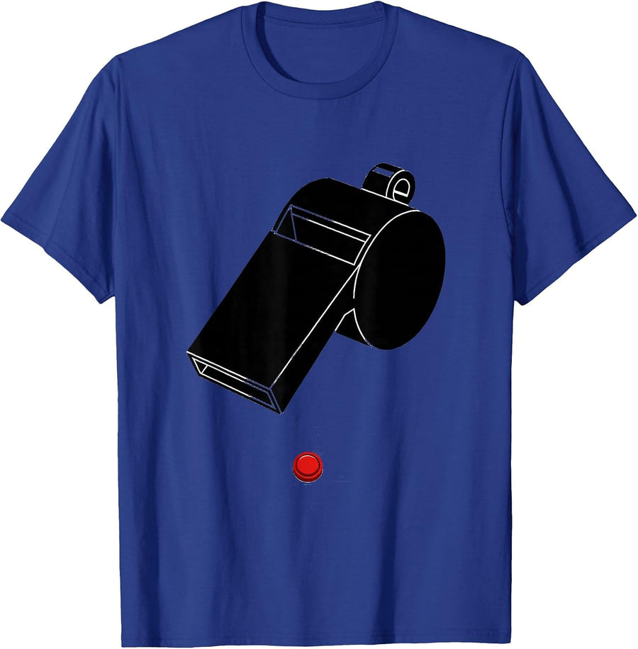 Police Whistle Costume Halloween Officer Humor T-Shirt - Royal Blue