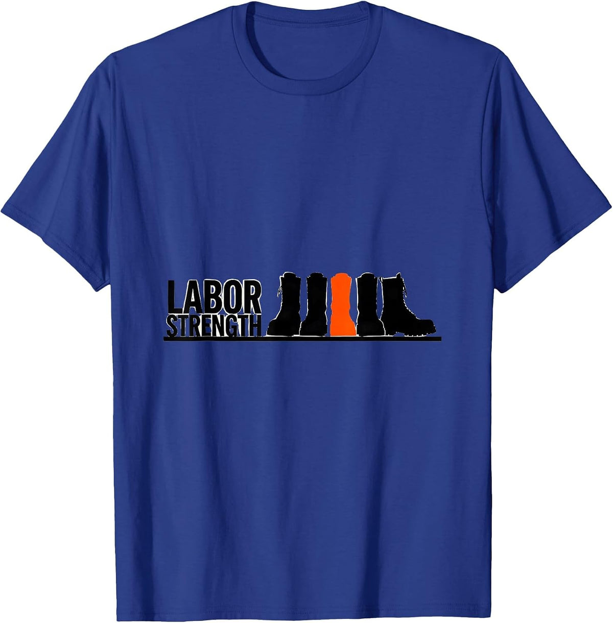 Labor Strength Minimalist Union Worker Solidarity Pride T-Shirt - Royal Blue
