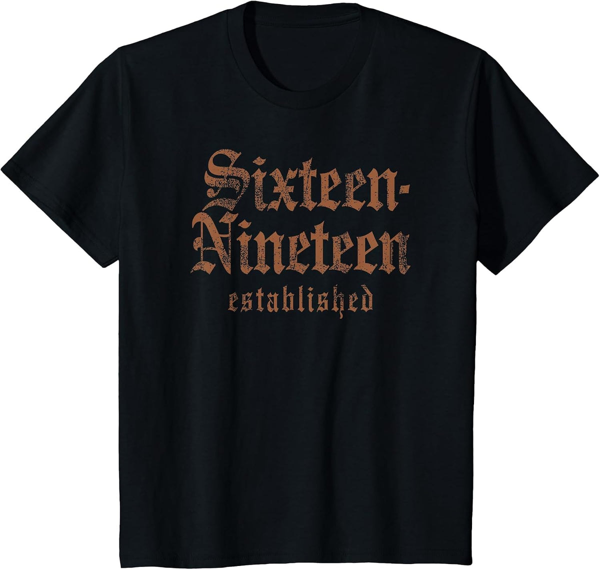 Project Sixteen-Nineteen Established Vintage Black History T-Shirt - Black