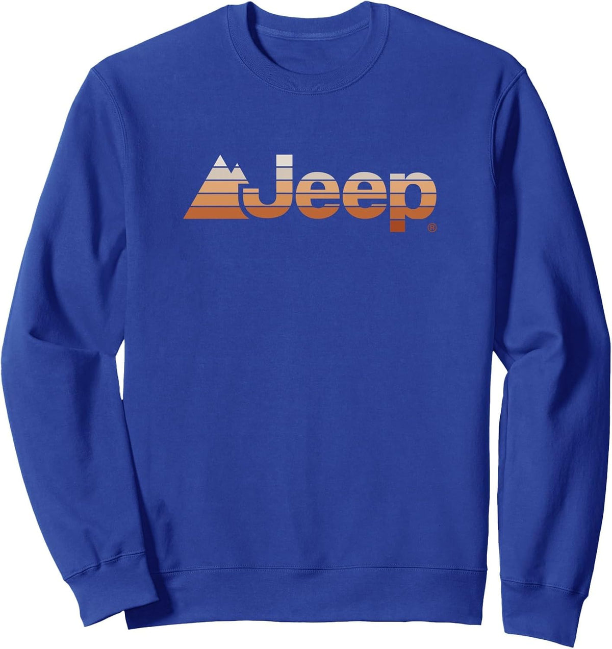 Jeep Iconic Sunset Logo - Officially Licensed Sweatshirt - Adult Unisex Royal Blue