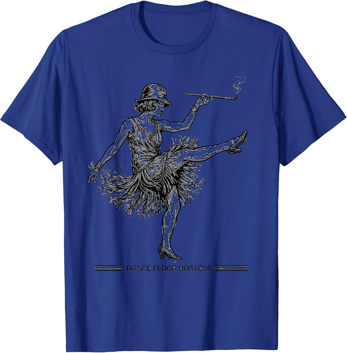 Dance Floor Hostess Roaring 1920s Flapper Party New Years T-Shirt - Royal Blue