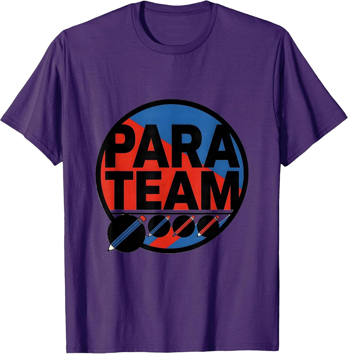 Men's Para Team Bauhaus Modernist Teacher Appreciation T-Shirt - Purple