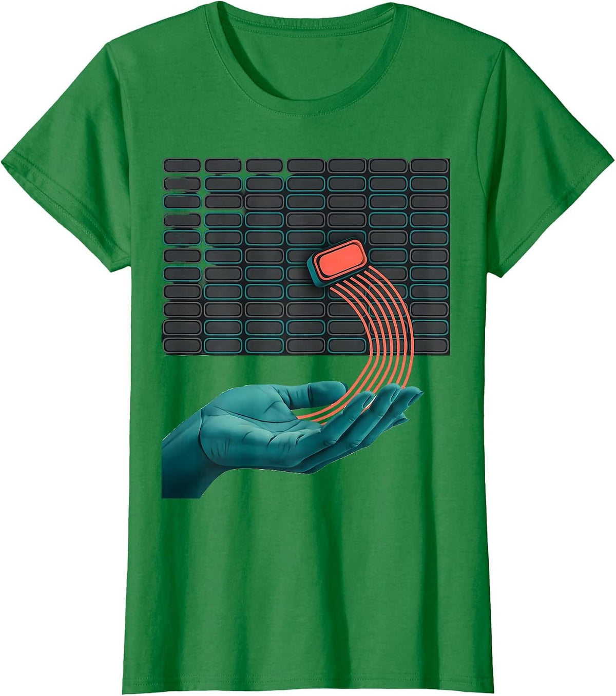 Women's Midcentury AAC Communication Modules SLP Teacher Support T-Shirt - Kelly Green