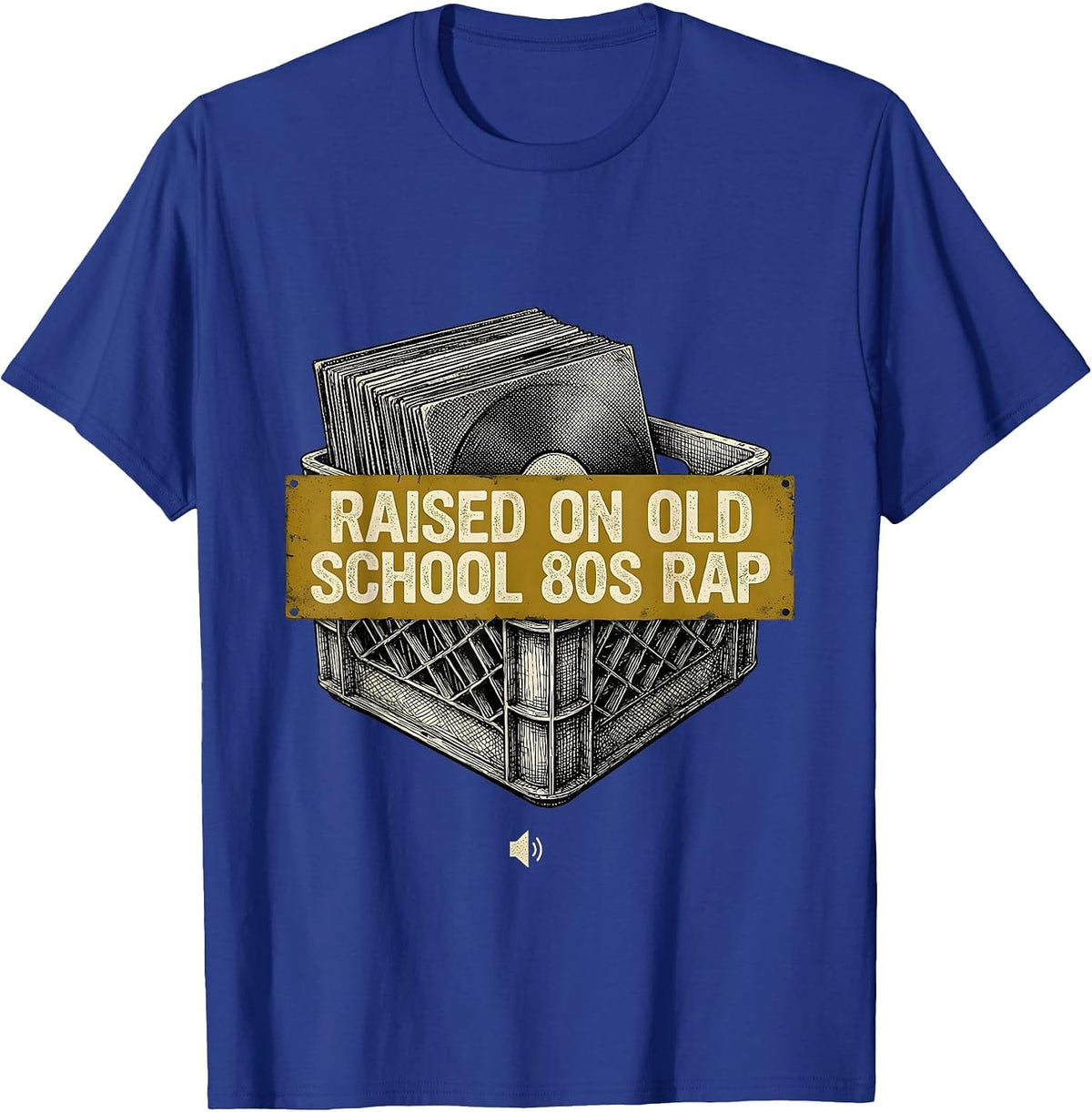 Raised On Old School 80s Rap Retro Street Hip Hop T-Shirt - Royal Blue