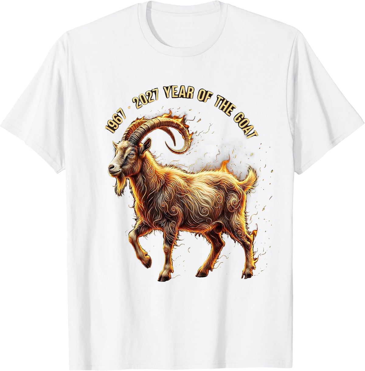 Men's 1967 · 2027 Year Of The Goat Lunar New Year Birthday T-Shirt - White